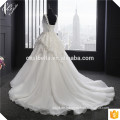 China Suzhou Vestido de Casamento schwere Perlen Brautkleid 2017 lange Zug Luxus Ballkleid weiße Spitze Brautkleider